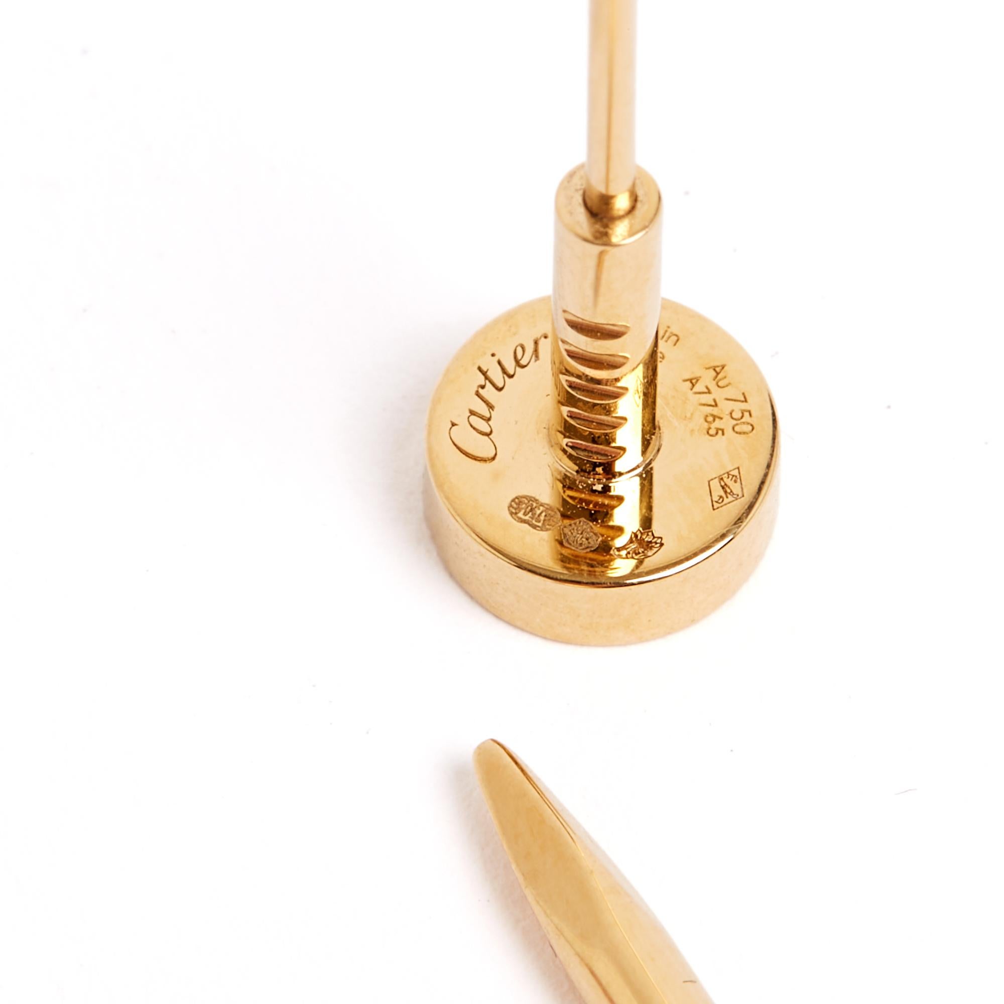 Women's or Men's Cartier Juste un clou Broche Or Rose Gold Pin Brooch in box For Sale