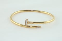 Cartier Juste Un Clou Classic Model Bracelet With Diamonds 18K Yellow Gold 19CM