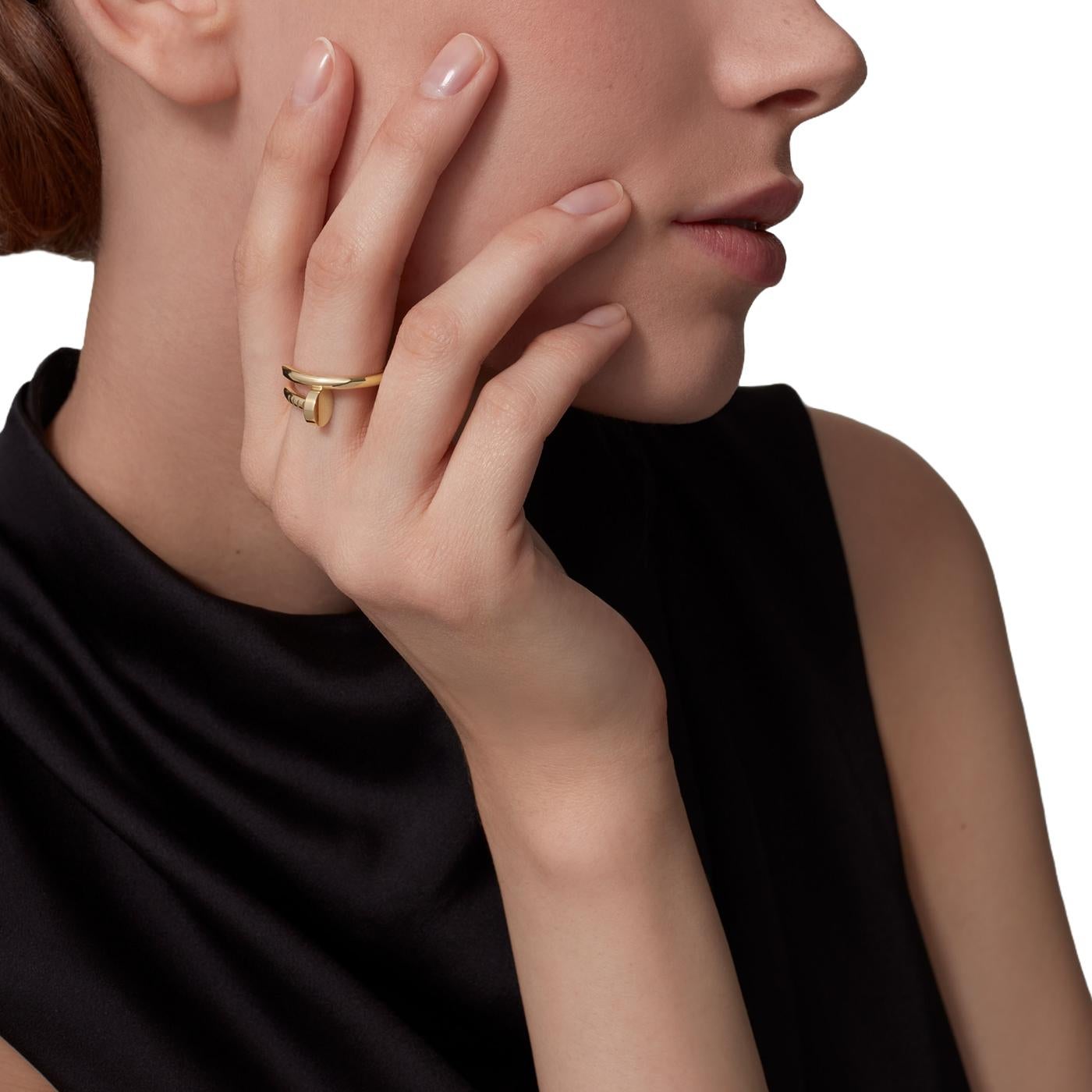Cartier Juste Un Clou Classic Model Nail Ring Yellow Gold Size 52 For Sale 3
