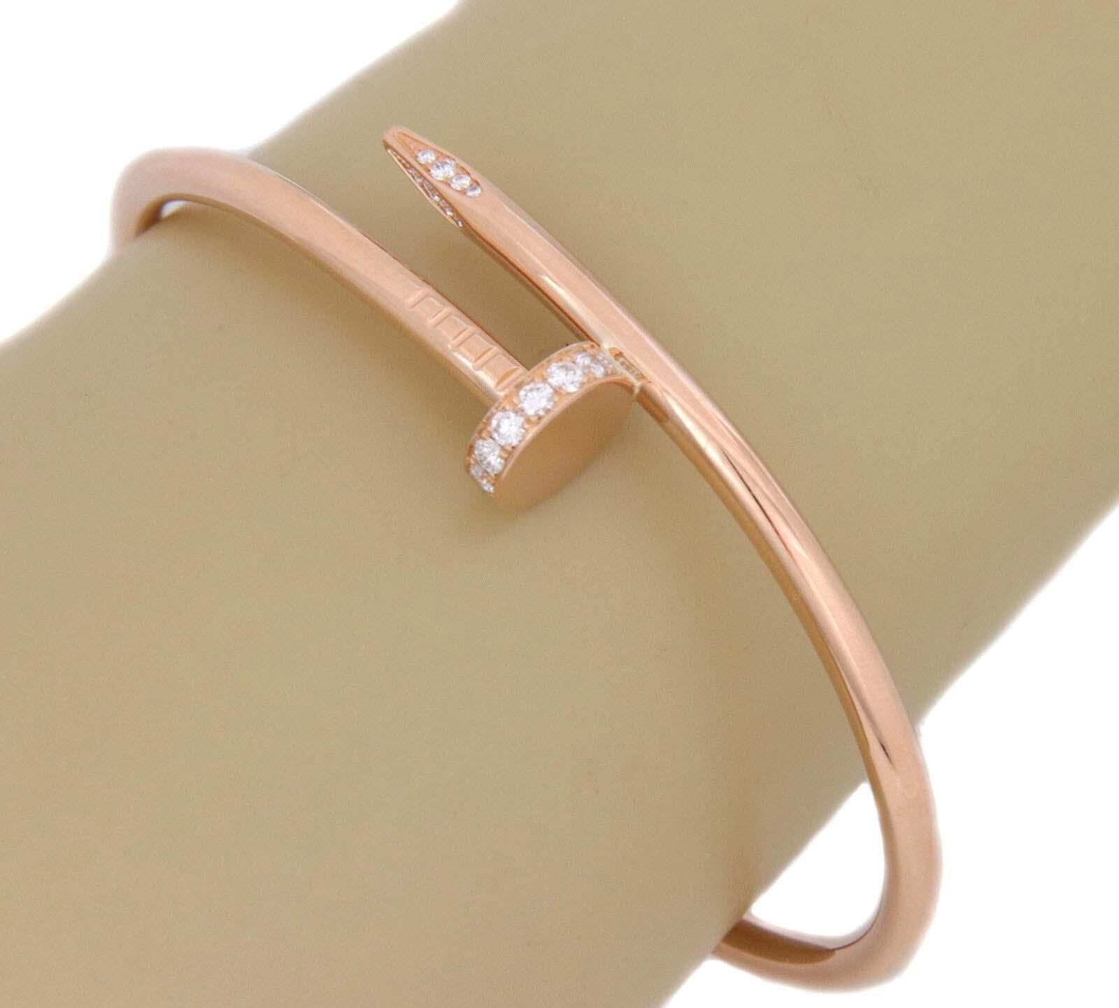 Cartier Juste un Clou Diamond 18k Pink Gold Bracelet w/Paper 1