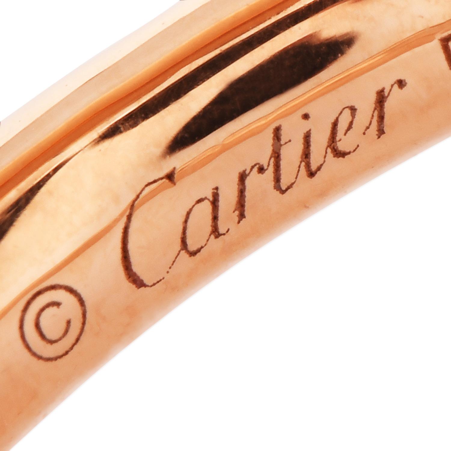 Women's Cartier Juste Un Clou Diamond 18K Pink Gold Ring 52