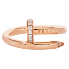 Cartier Juste Un Clou Diamond 18K Pink Gold Ring 52