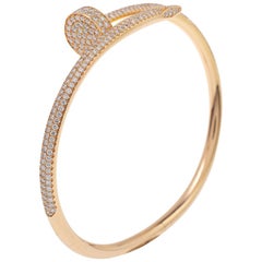 Cartier Juste Un Clou Diamond 18K Rose Gold Bracelet 17