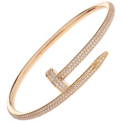 Cartier Juste Un Clou Diamond 18K Rose Gold Bracelet 17