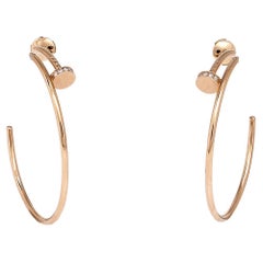 Cartier Juste un Clou Diamond 18K Rose Gold Hoop Earrings