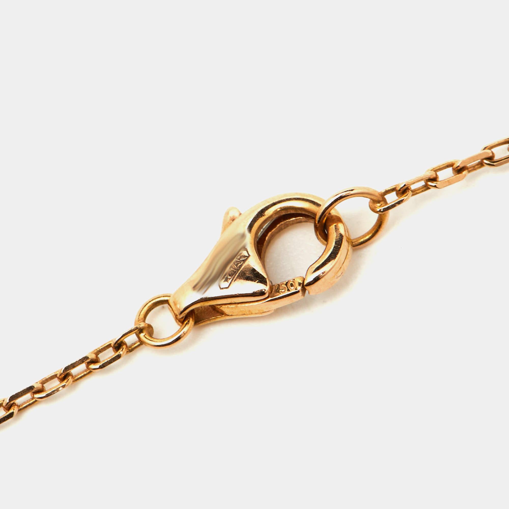 Cartier Juste Un Clou Diamond 18k Rose Gold Necklace In Good Condition In Dubai, Al Qouz 2