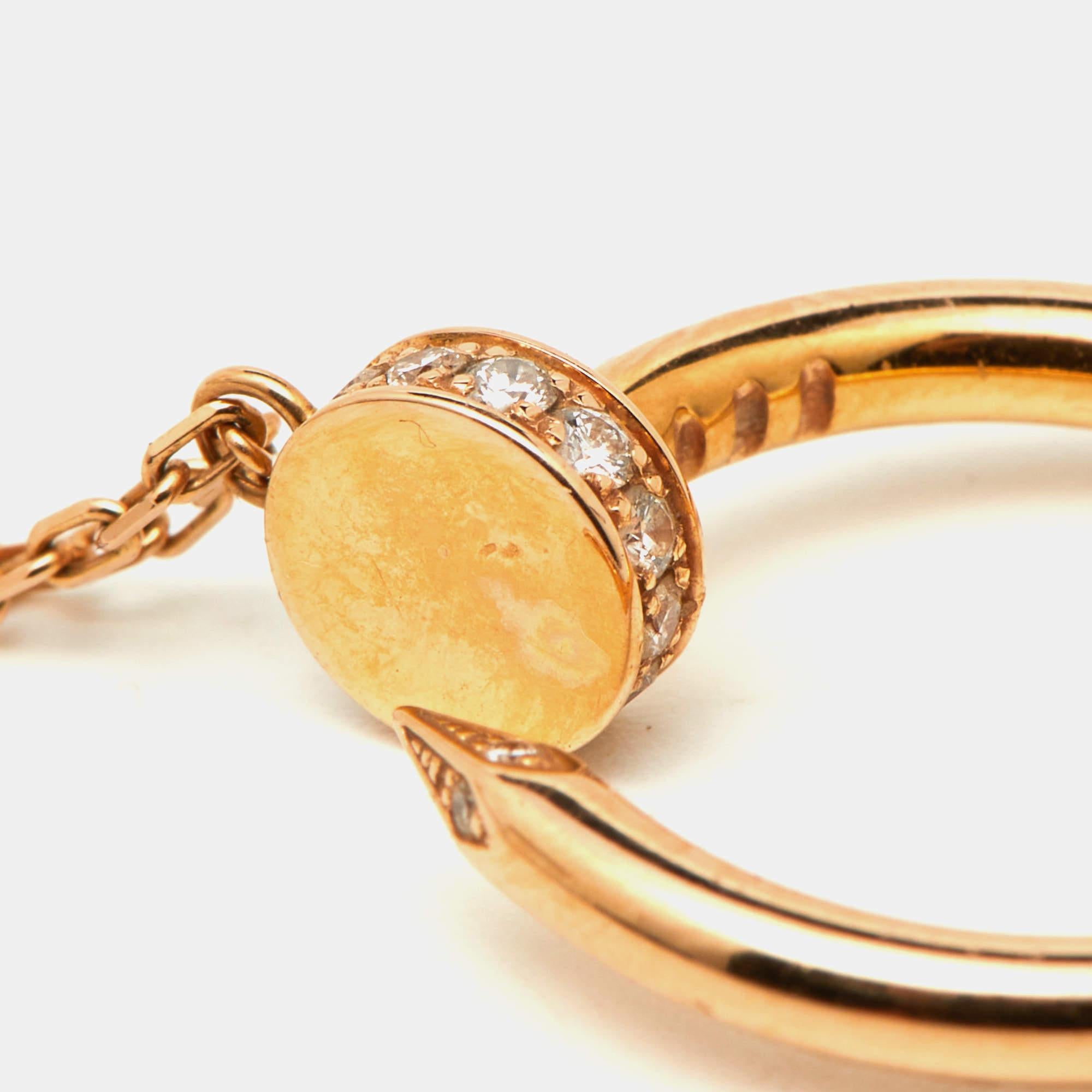 Cartier Juste Un Clou Diamond 18k Rose Gold Necklace 2