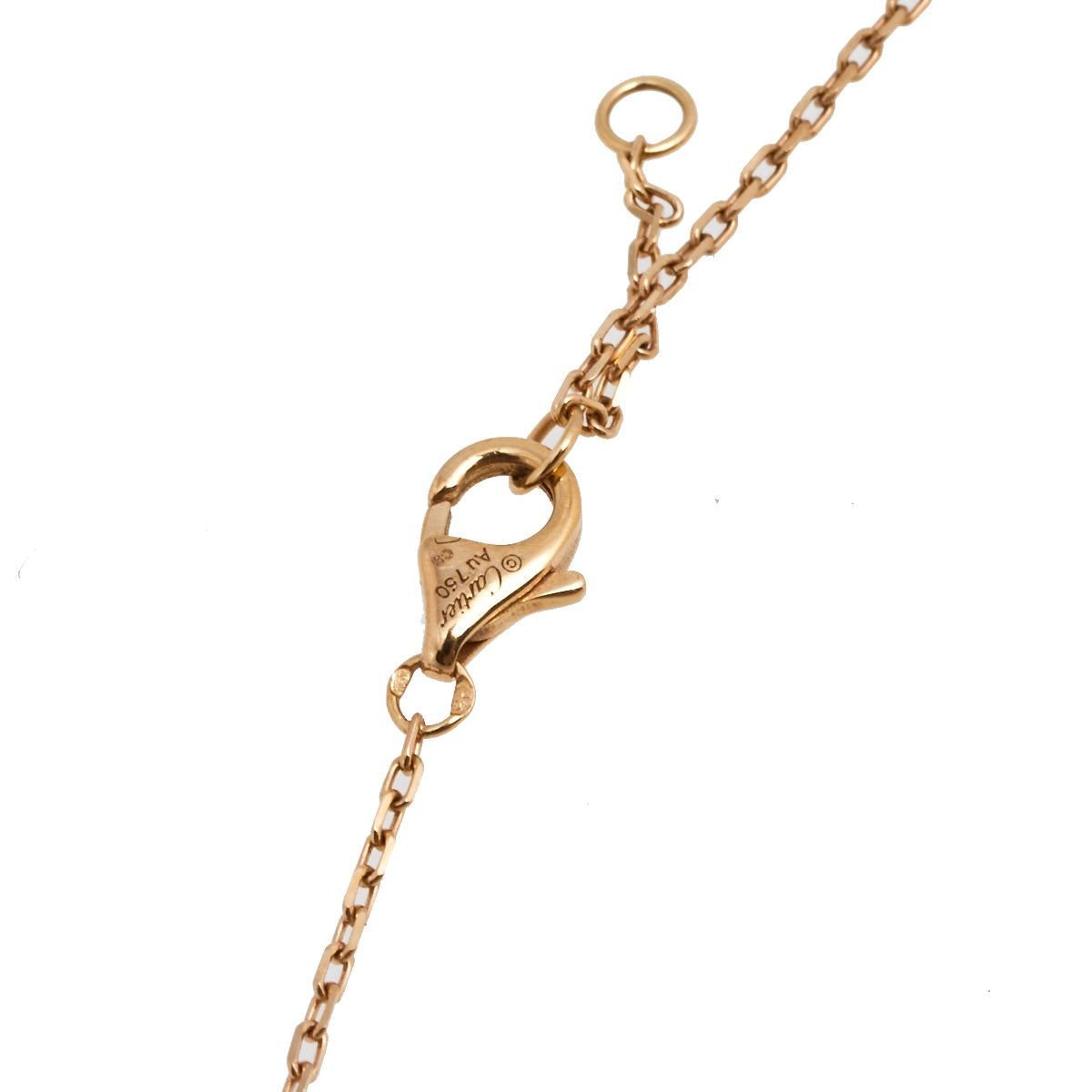 Cartier Juste un Clou Diamond 18K Rose Gold Pendant Necklace In Good Condition In Dubai, Al Qouz 2