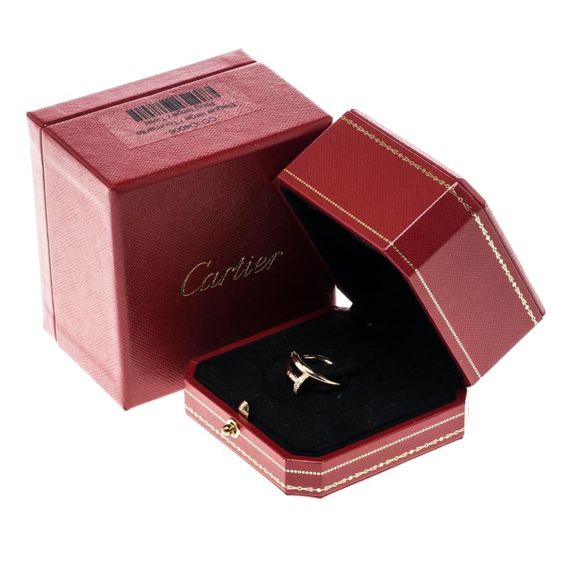 Cartier Juste Un Clou Diamond & 18k Rose Gold Ring 51 3