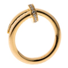 Cartier Juste Un Clou Diamond & 18k Rose Gold Ring 51