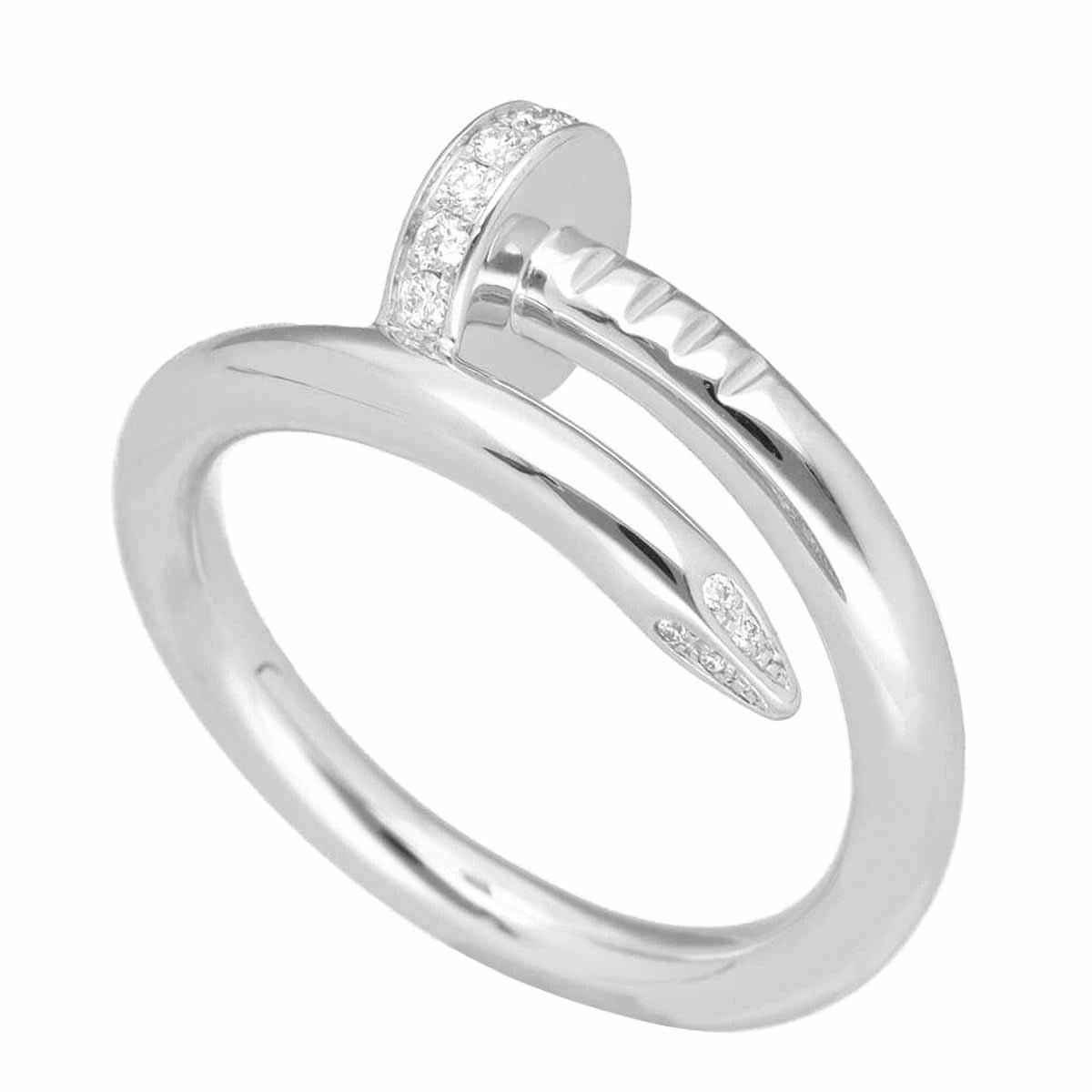 ■ Item Number: 24451102
■ Reference Retail Price: JPY748,000 (Tax Included)
■ Brand: Cartier
■ Product Name: Juste Un Clou Ring
■ Product Number/Model: B4092700
■ Material: 22P Diamond (0.13ct), 750 K18 WG White Gold
■ Weight: Approximately 7.2g