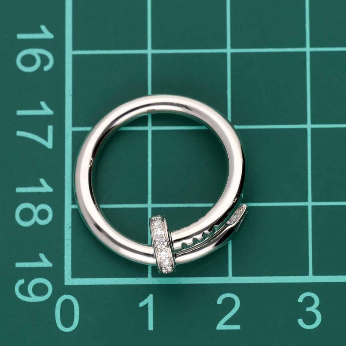 Cartier Juste un Clou Diamond 18K White Gold B4092700 Ring Size 52 US6 3