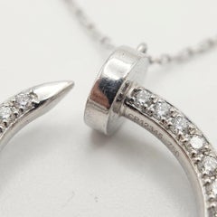 Cartier Juste Un Clou Diamond 18k White Gold Pendant Necklace