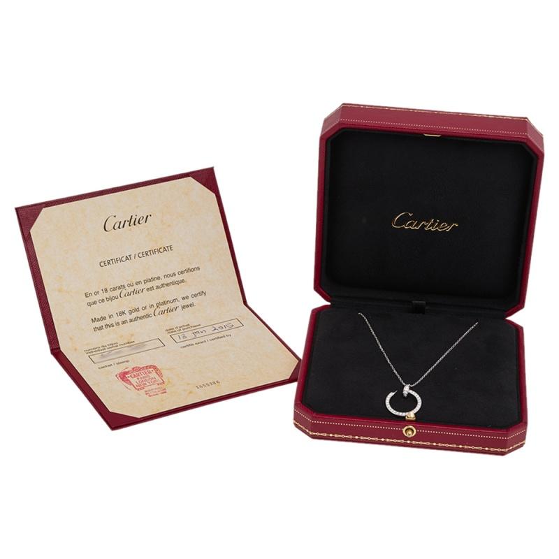 Cartier Juste un Clou Diamond 18K White Gold Pendant Necklace 2