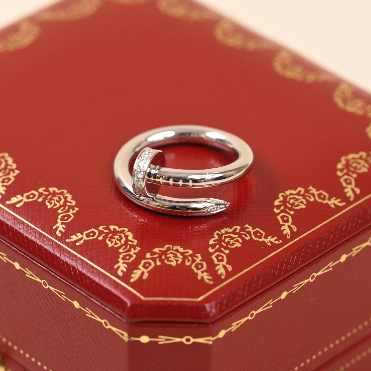 Cartier Juste un Clou Bague en or blanc 18K diamant Taille 51 Unisexe en vente