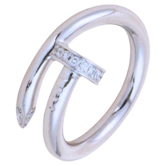 Cartier Juste un Clou Bague en or blanc 18K diamant Taille 51 en vente