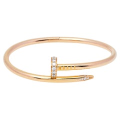 Cartier Juste Un Clou Diamond 18K Yellow Gold Bracelet 17