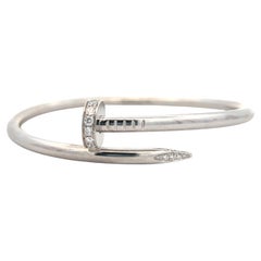 Cartier Juste Un Clou Diamant und 18k Weißgold Armreif Armband