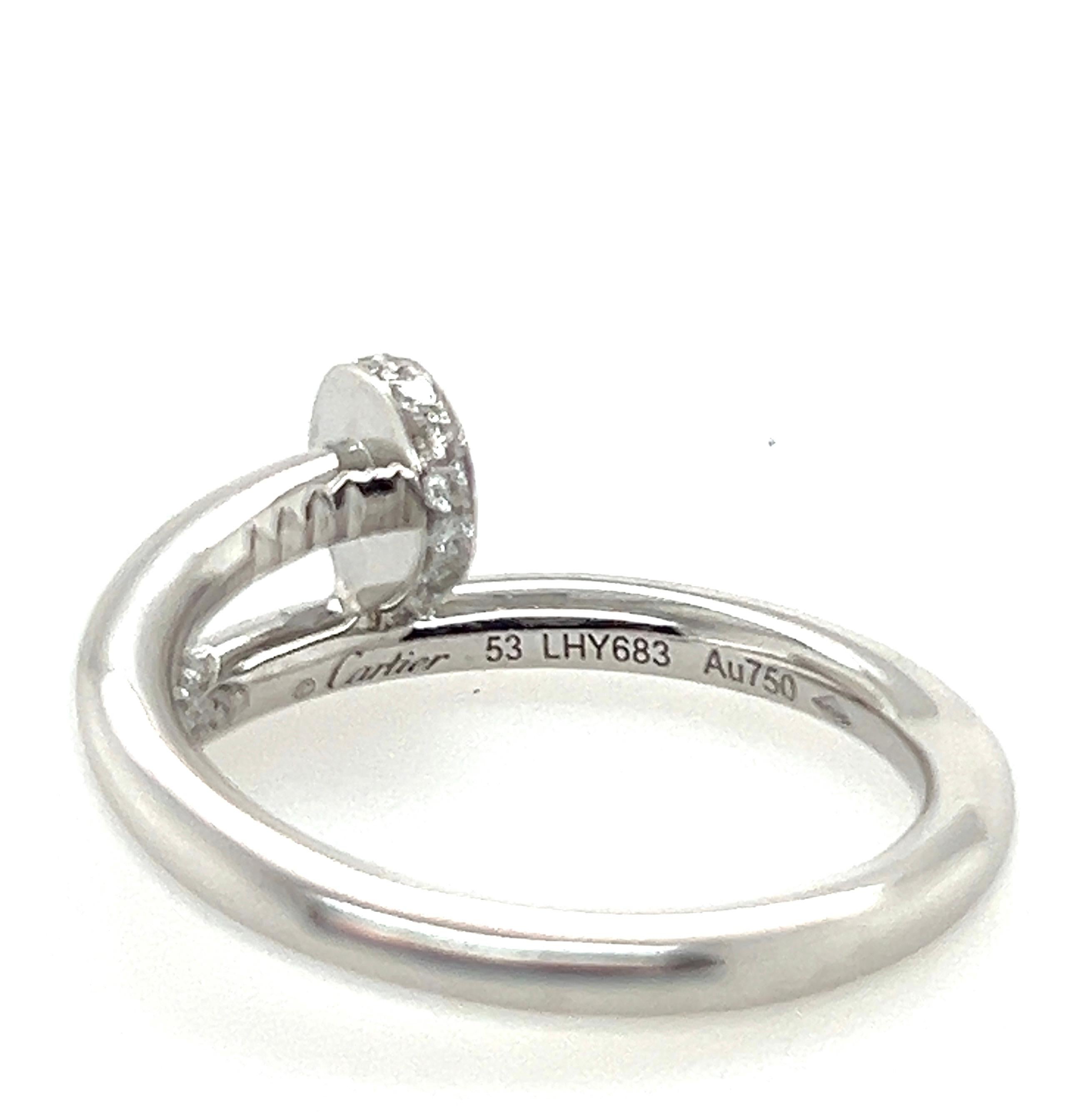 Cartier Juste Un Clou Diamond and 18k White Gold Ring 1