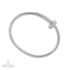 Bangle con diamanti Cartier Juste un Clou in oro bianco 18 carati - Gioielli firmati