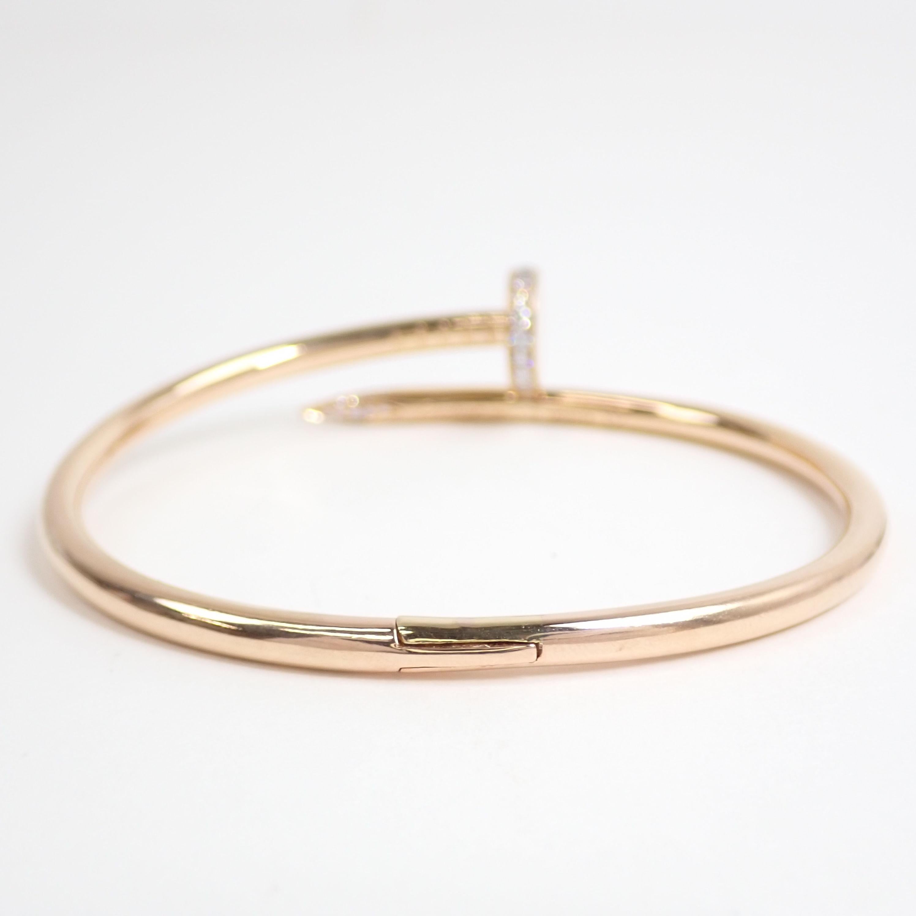Cartier Juste un Clou Diamond Bracalet 750PG #16 In Good Condition In Oyster Bay, NY