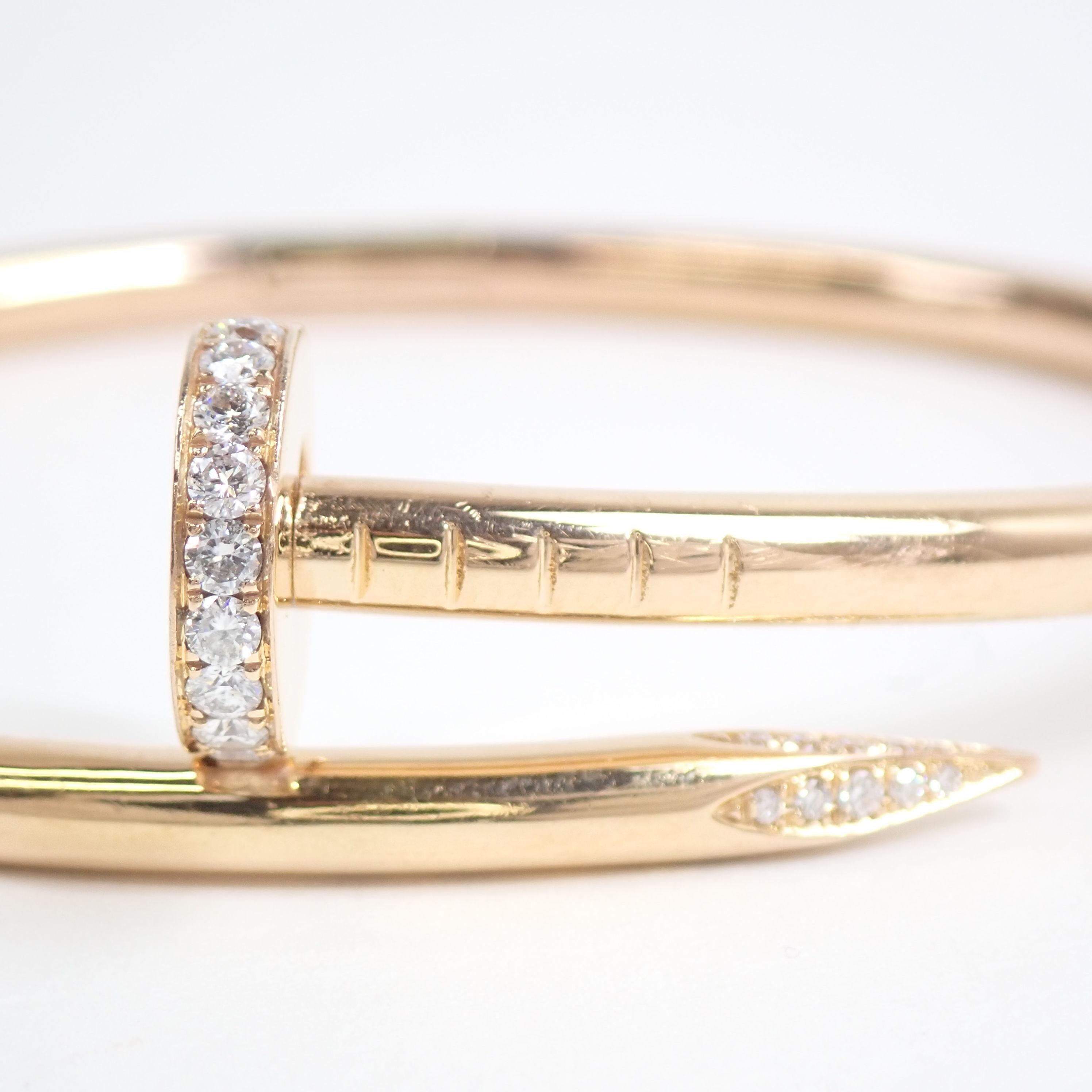 Women's Cartier Juste un Clou Diamond Bracalet 750PG #16
