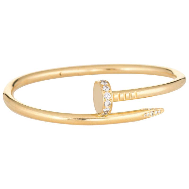 Cartier Juste Un Clou Diamond Bracelet 18 Karat Yellow Gold Nail Estate ...