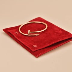 Cartier Juste Un Clou Diamond Bracelet 18K Rose Gold Size 17