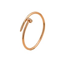 Cartier Juste Un Clou Diamond Bracelet 18K Rose Gold Size 17