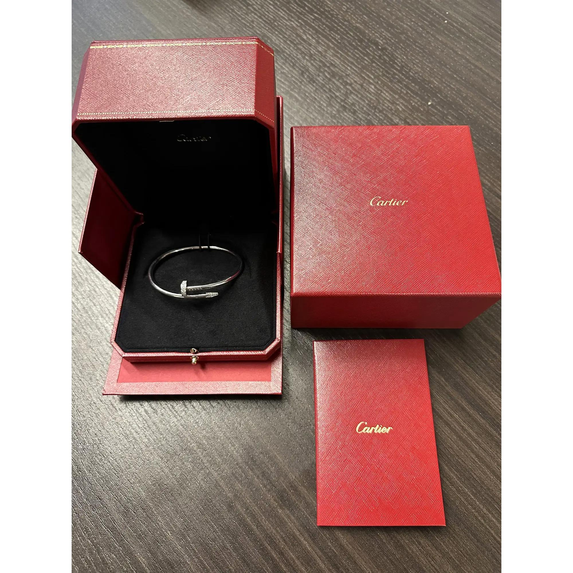 Cartier Juste Un Clou Bracelet Diamant Modèle Classic Or Blanc 18K Taille 18 Unisexe en vente