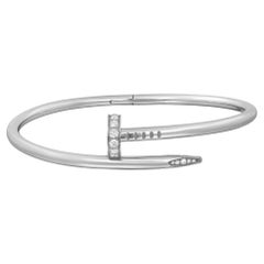 Cartier Juste Un Clou Diamond Bracelet Classic Model 18K White Gold Size 18