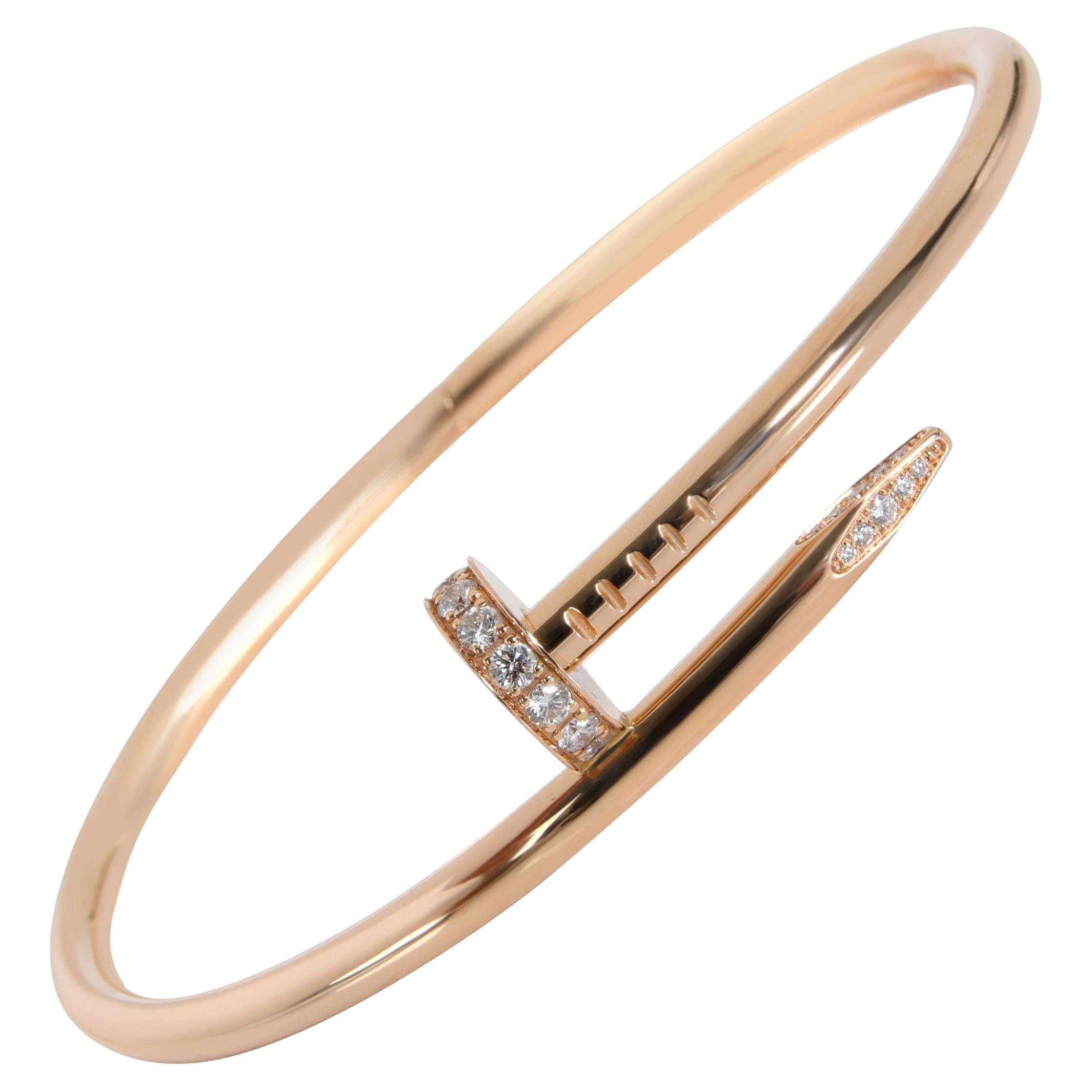 Cartier Juste un Clou Diamond Bracelet in 18K Pink Gold 0.59 CTW