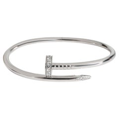 Cartier Juste Un Clou Diamond Bracelet in 18k White Gold 0.58 Ctw