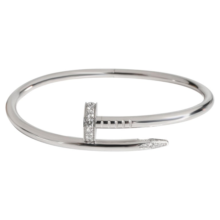 Cartier Juste Un Clou Diamond Bracelet in 18k White Gold 0.58 Ctw at ...