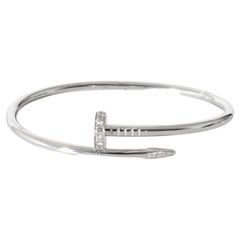 Cartier Juste un Clou Diamond Bracelet in 18k White Gold 0.58 CTW