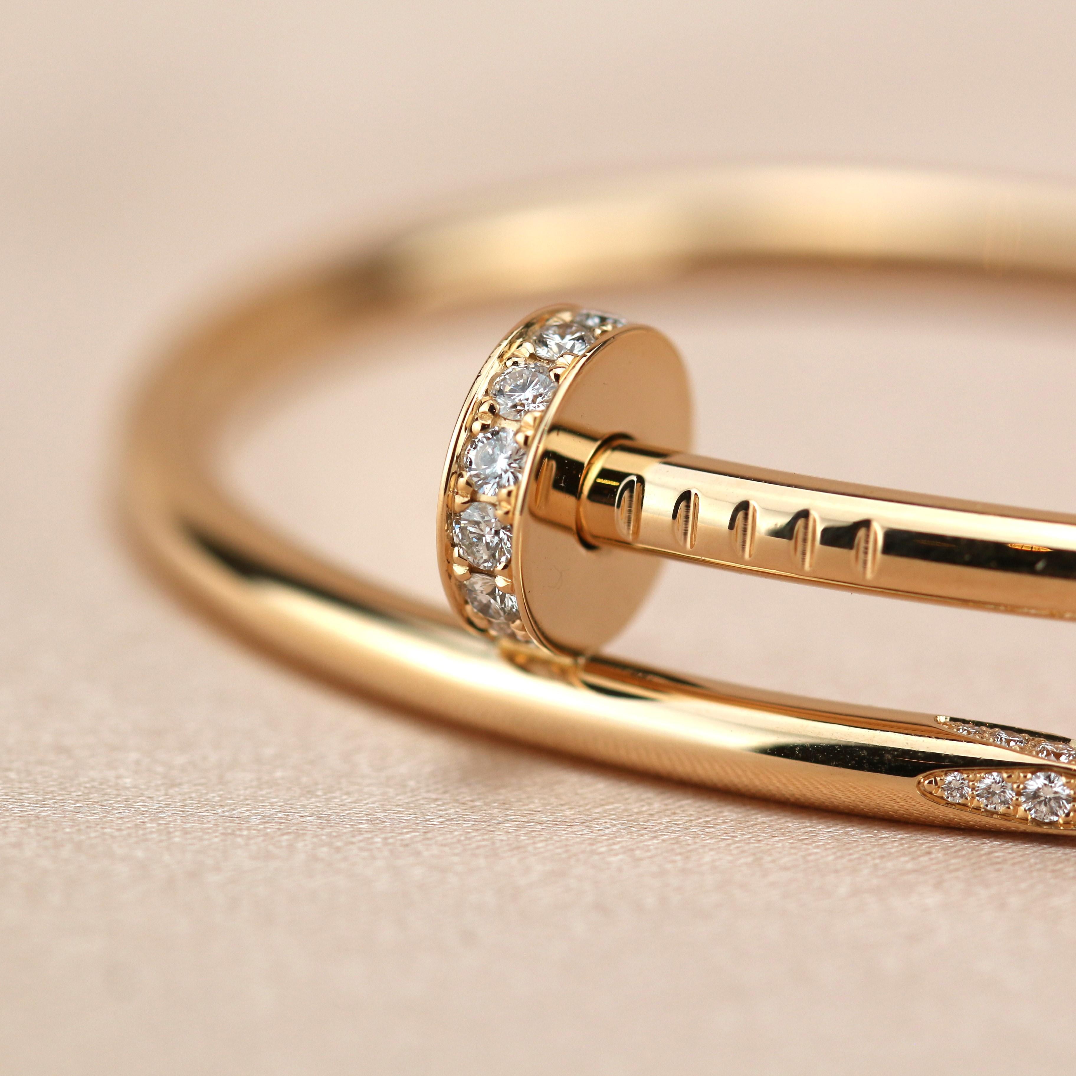 Cartier Juste Un Clou Diamond Bracelet Rose Gold 4