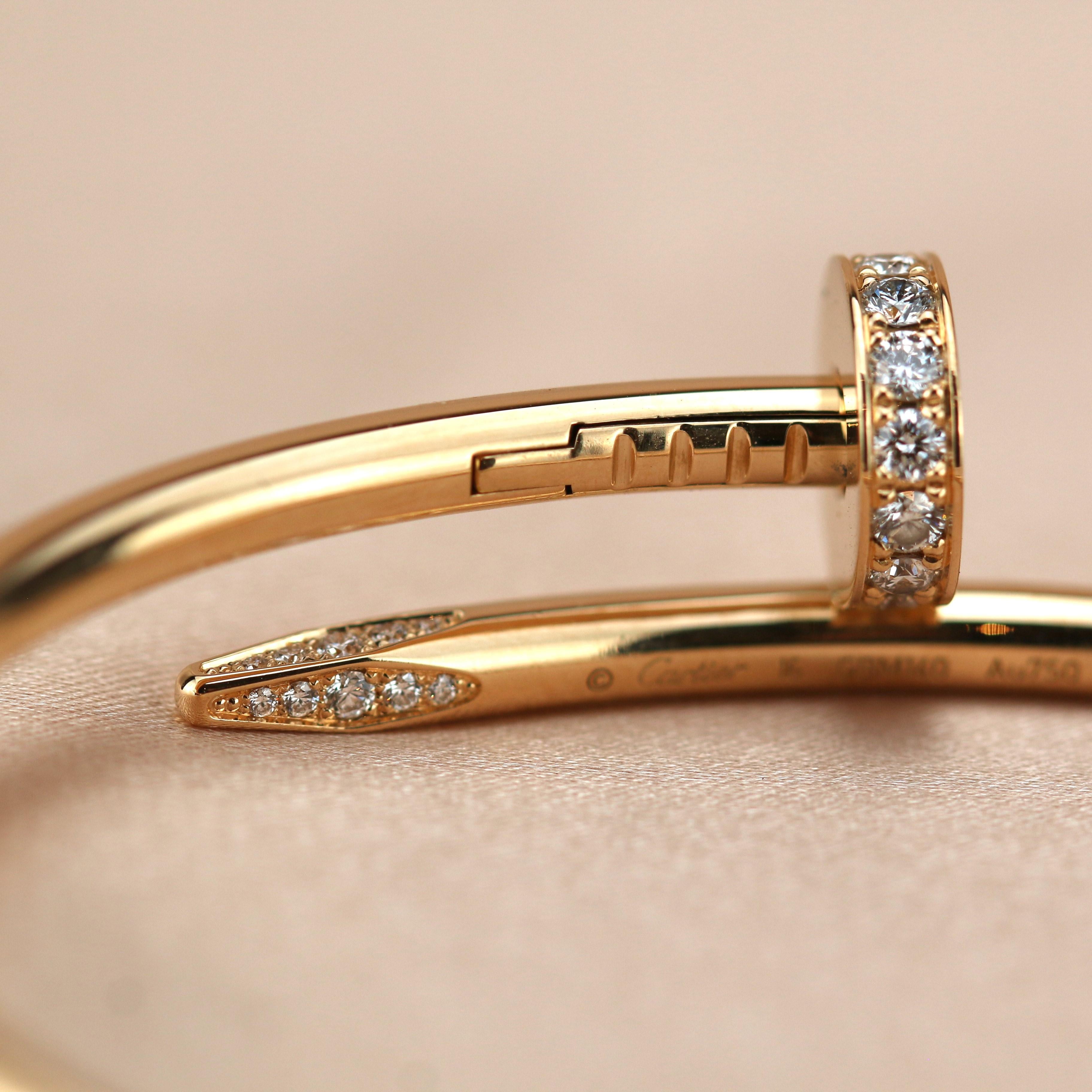 Cartier Juste Un Clou Diamond Bracelet Rose Gold 5