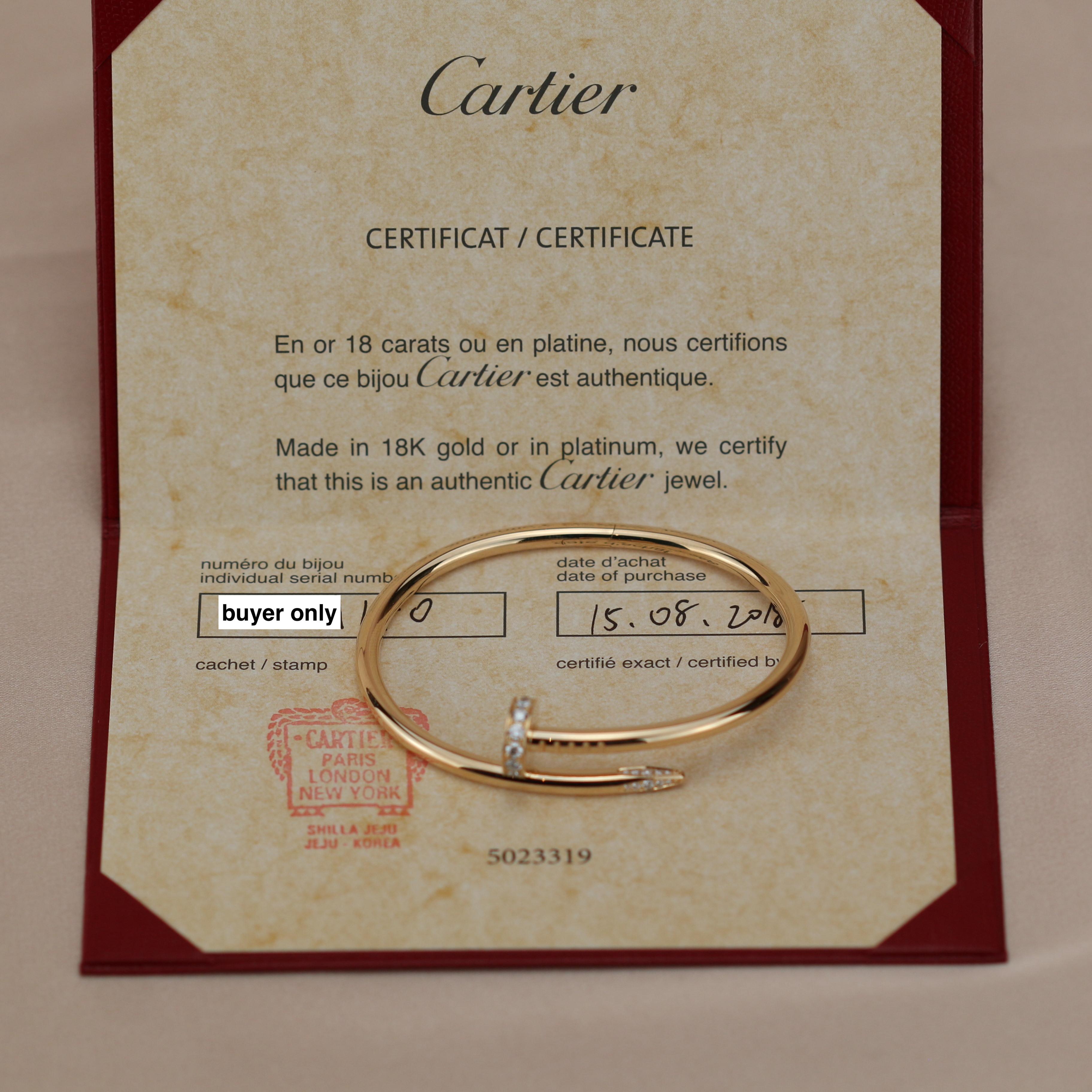 cartier bracelet needle