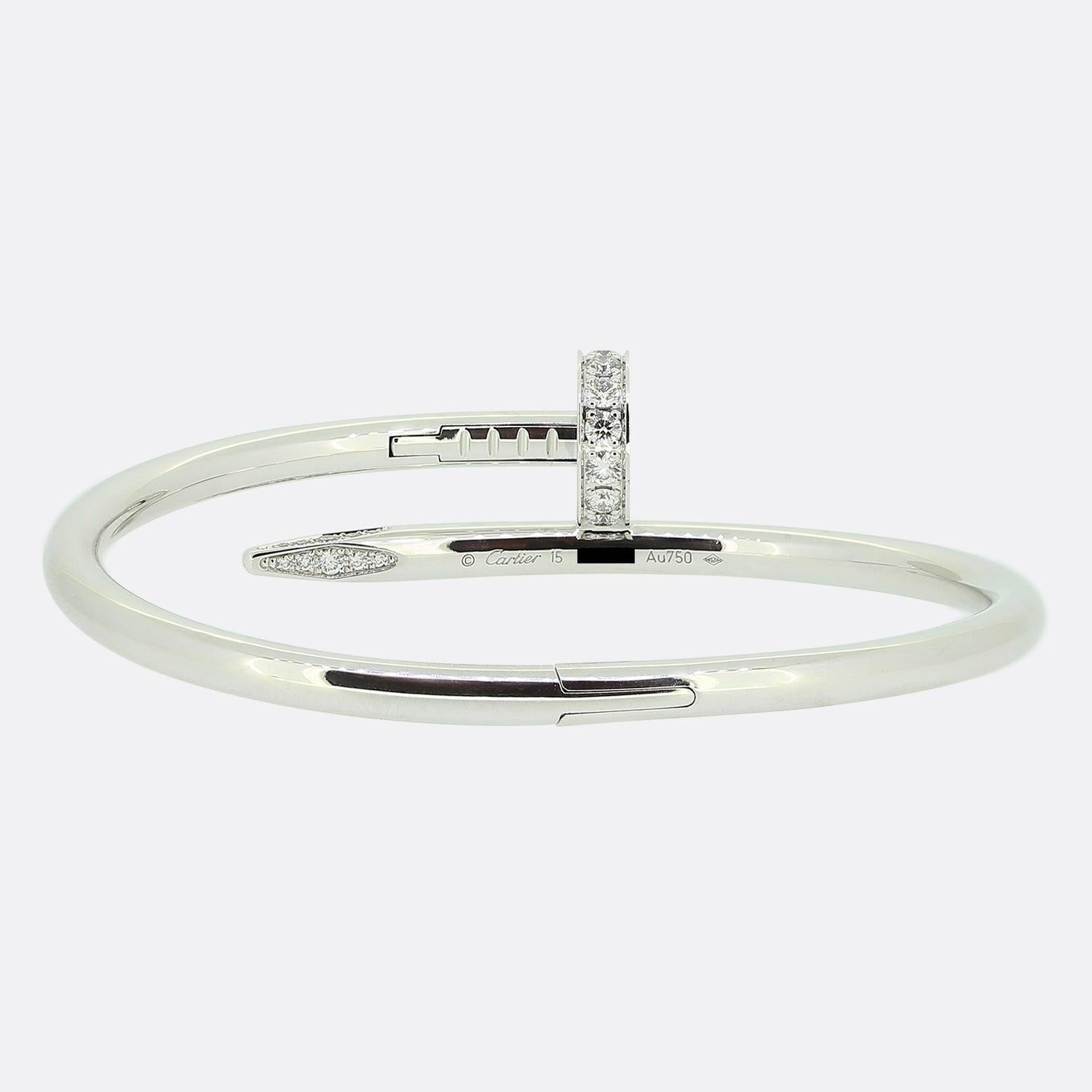 Cartier Juste un Clou Diamantarmband Größe 15 im Zustand „Hervorragend“ in London, GB