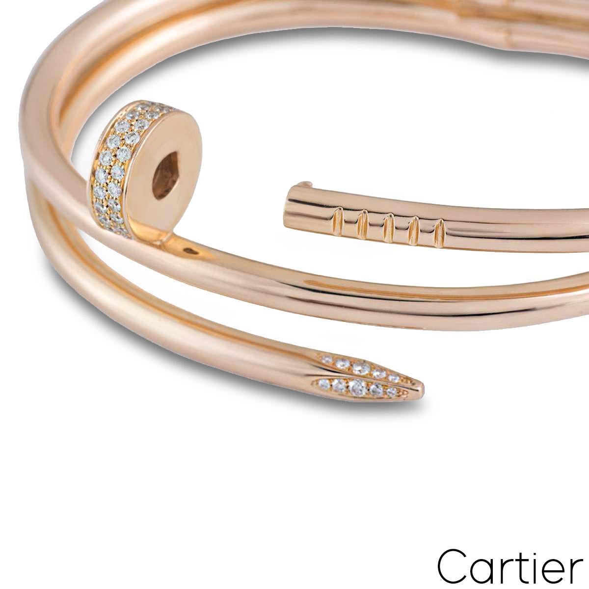 Cartier Bracelet Juste Un Clou en diamants, taille 16 N6708416 Excellent état - En vente à London, GB