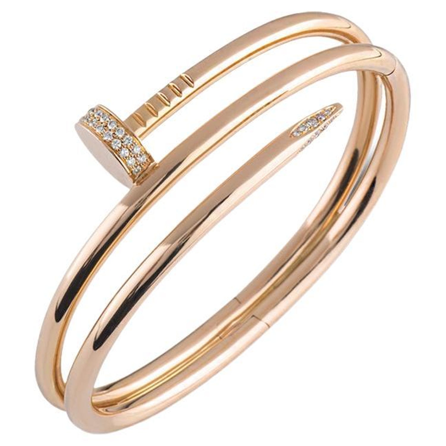 CRN6702117 - Juste un Clou bracelet - Pink gold, diamonds - Cartier