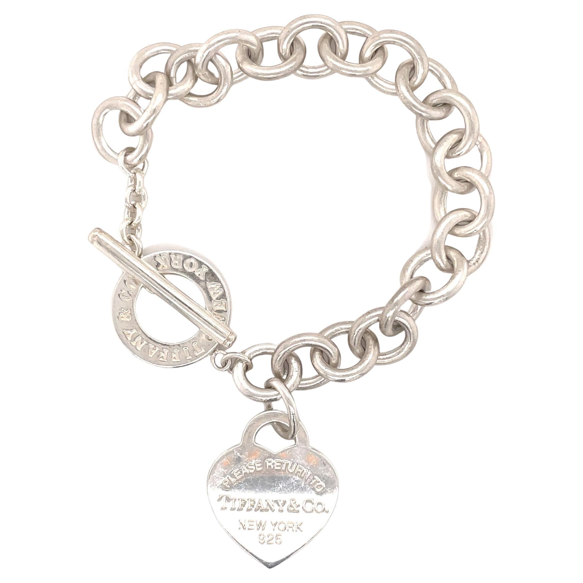 Tiffany & Co Return To Tiffany Heart Tag Toggle Chain Bracelet Sterling Silver