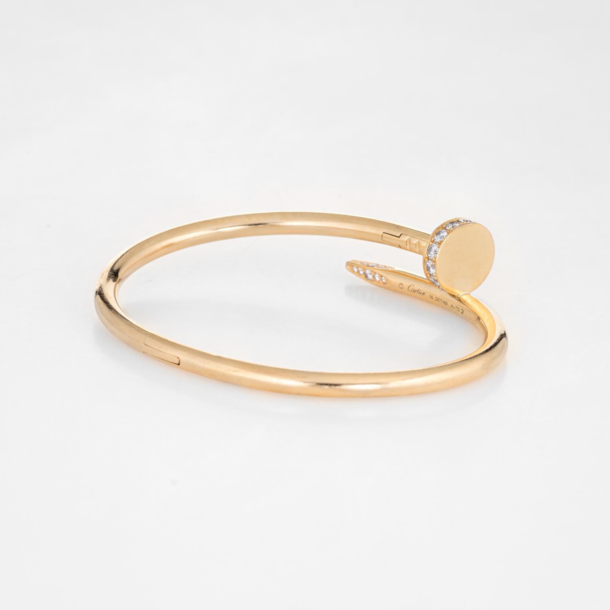cartier nail bracelet 18k gold