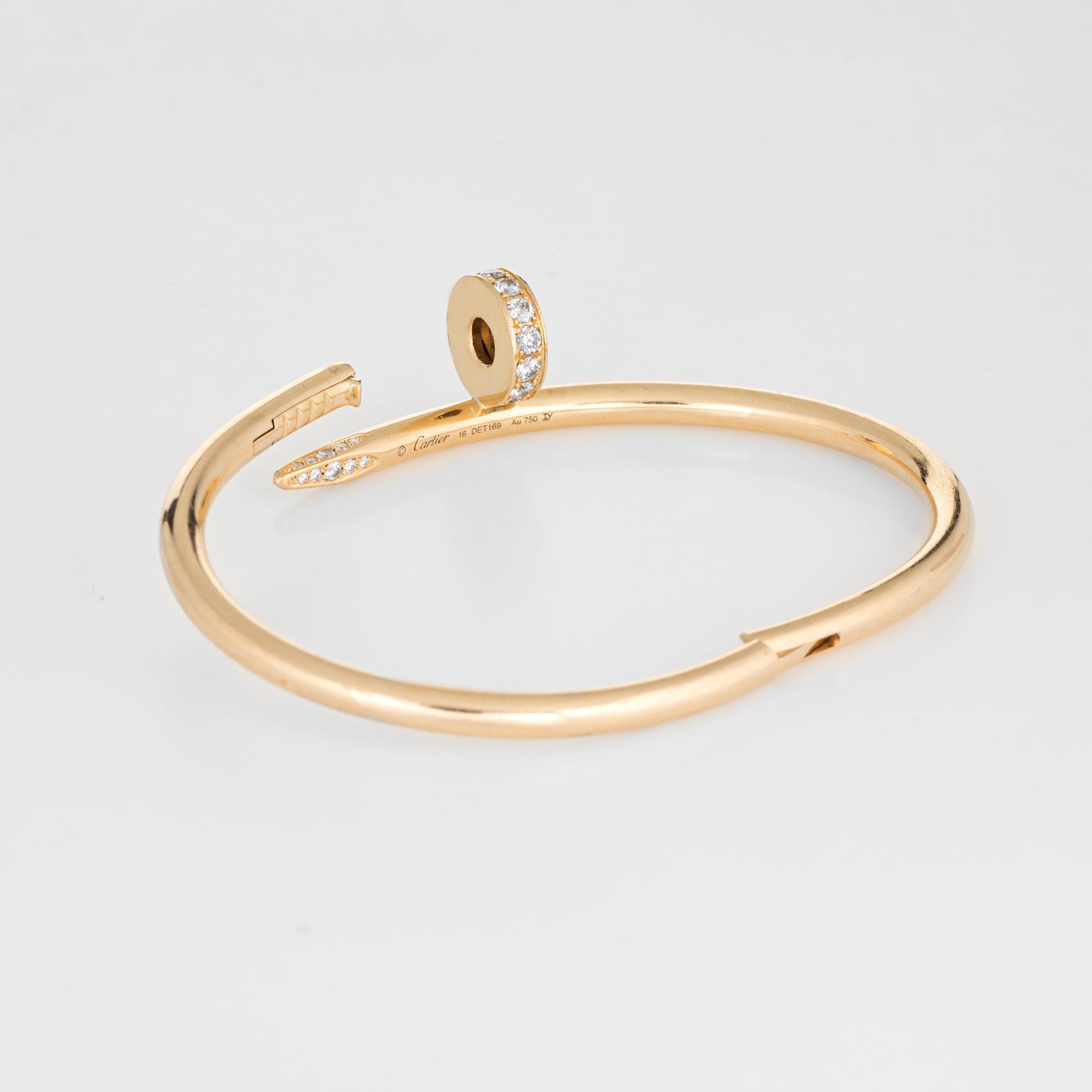 cartier nail bracelet with diamonds