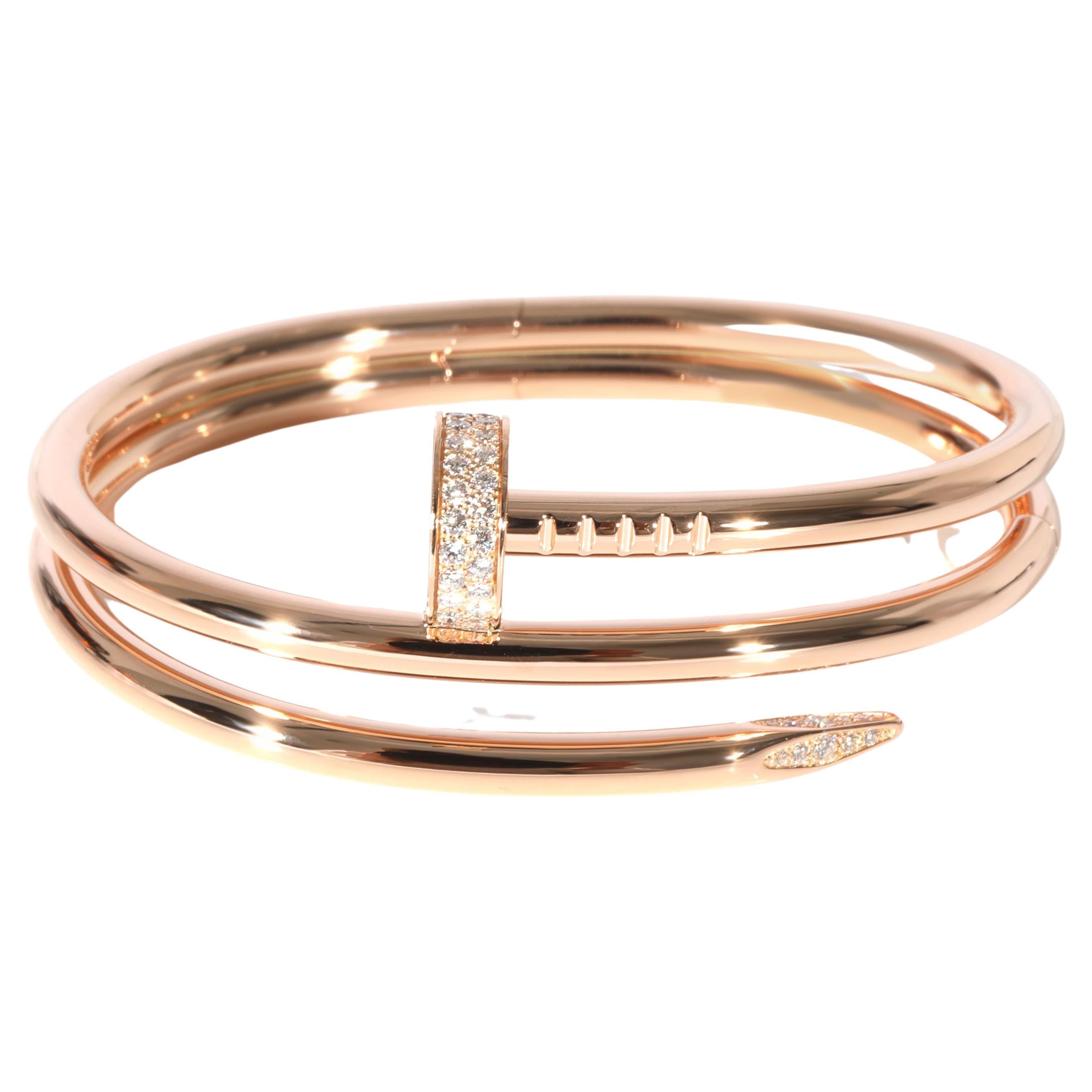 Cartier Bracelet double Juste Un Clou en or rose 18 carats avec diamants  0,51 carat poids total En vente sur 1stDibs | bague clou cartier or rose,  bracelet clou cartier femme