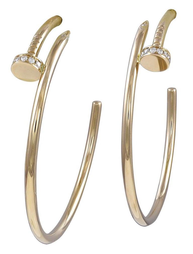 Cartier Juste un Clou Diamond Gold Earrings