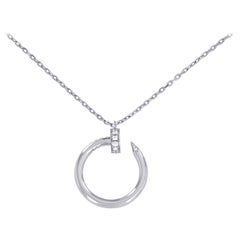 Cartier Juste Un Clou Diamond Nail White Gold Necklace