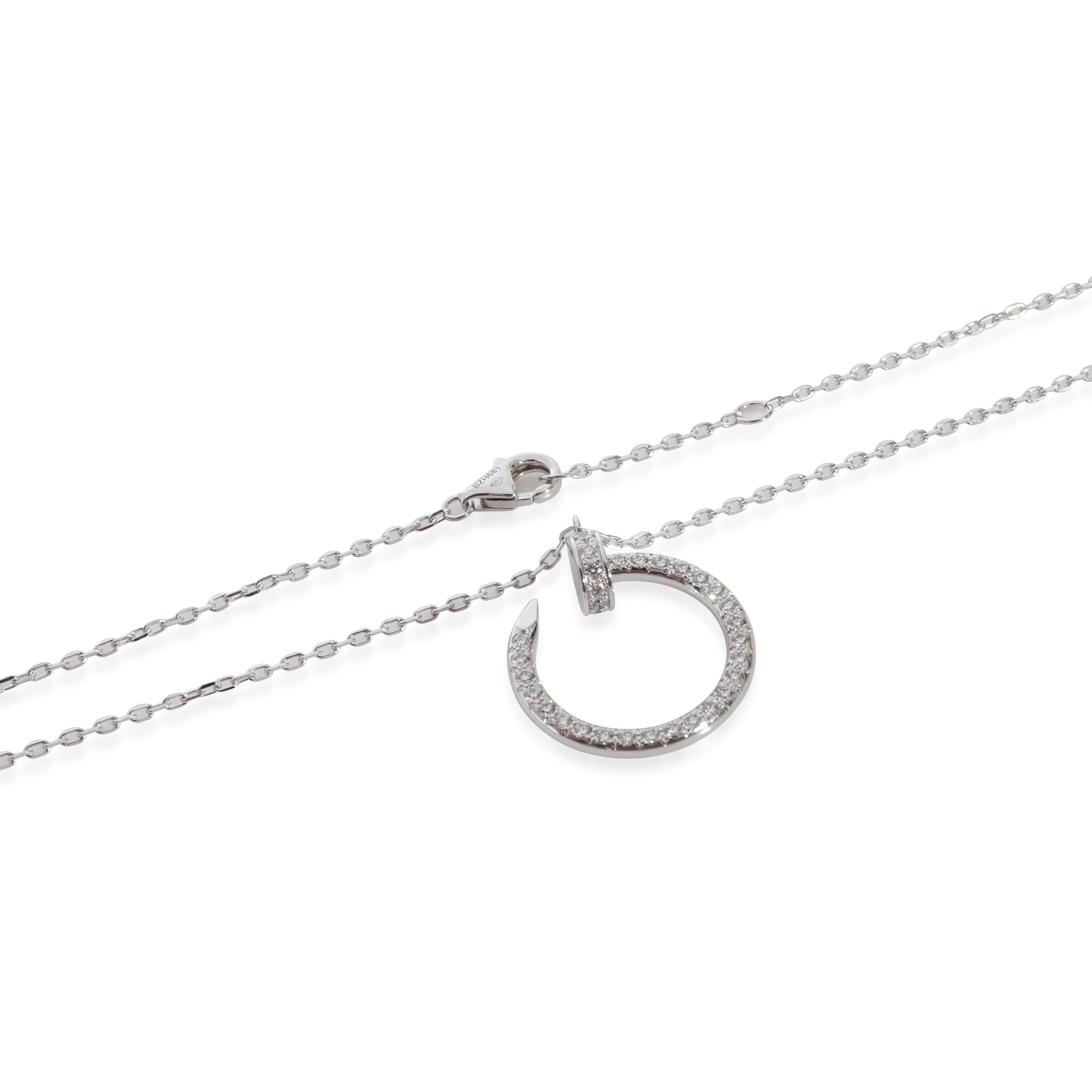 Cartier Juste Un Clou Diamant-Halskette in 18k 18 KT Weißgold 0,38 CTW Damen