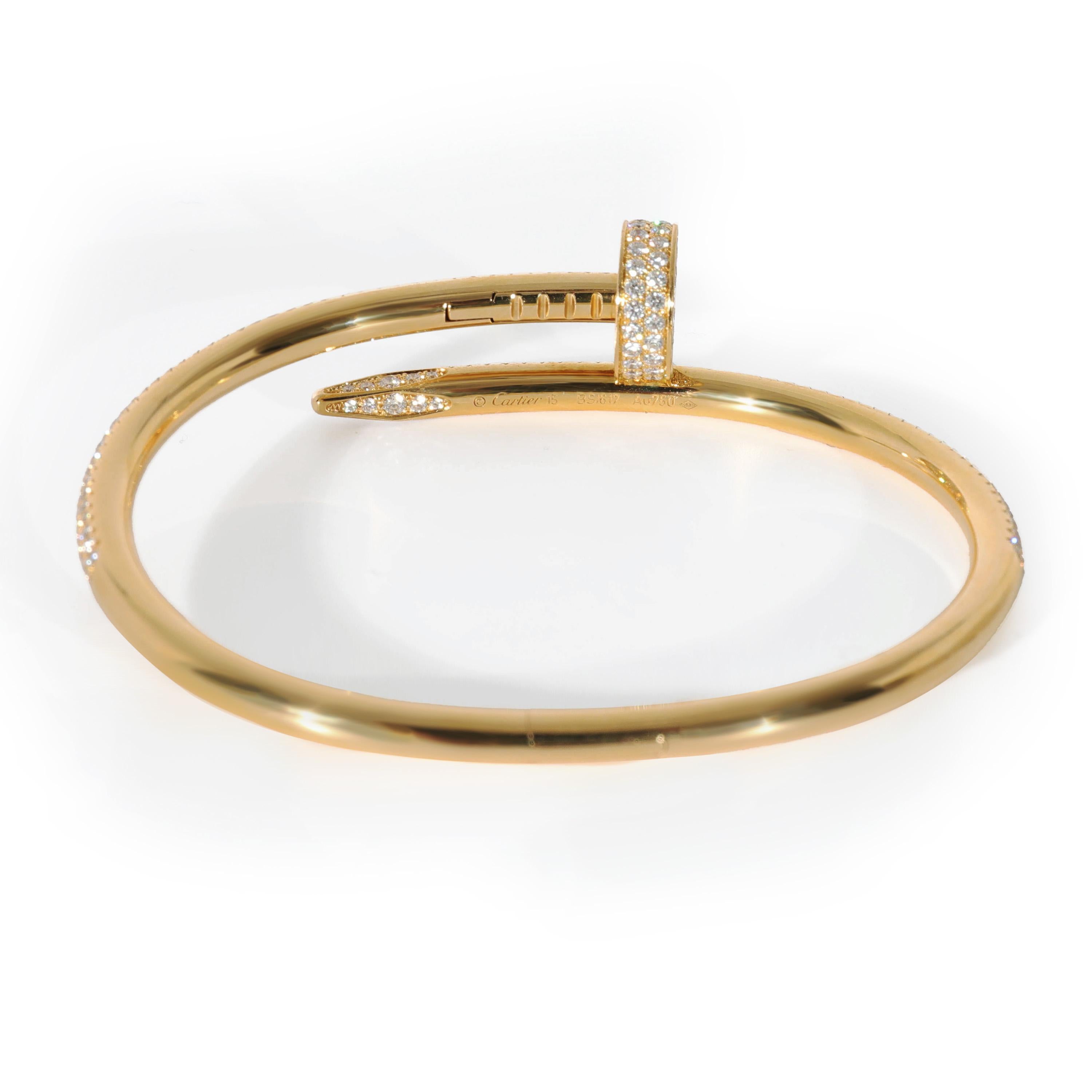Cartier Juste Un Clou Diamond Pave Bracelet in 18K Yellow Gold 2.26 CTW

PRIMARY DETAILS
SKU: 131567
Listing Title: Cartier Juste Un Clou Diamond Pave Bracelet in 18K Yellow Gold 2.26 CTW
Condition Description: Translating to 'just a nail', the