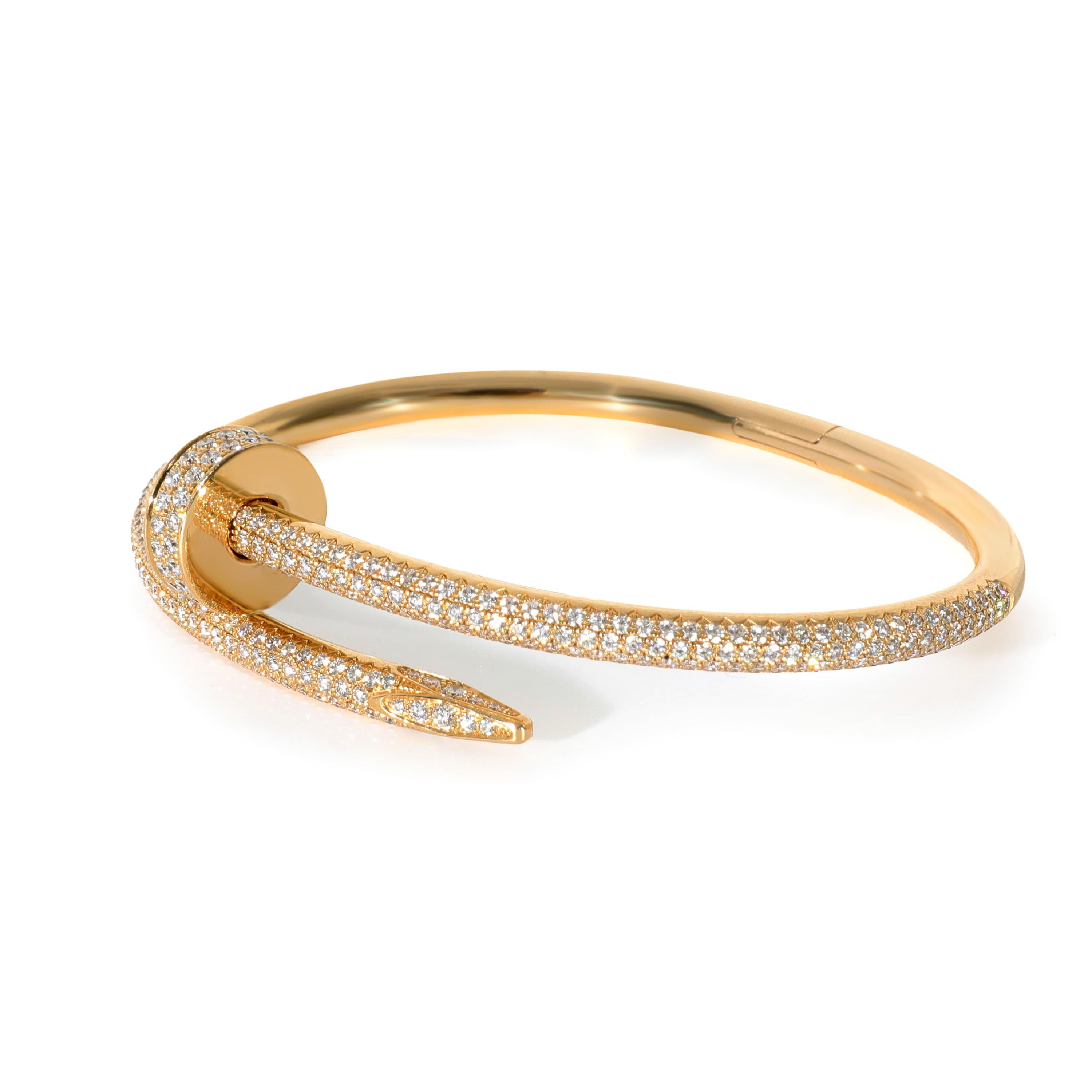 Cartier Juste Un Clou Diamant-Pavé-Armband aus 18 Karat Gelbgold 2,26 Karat für Damen oder Herren